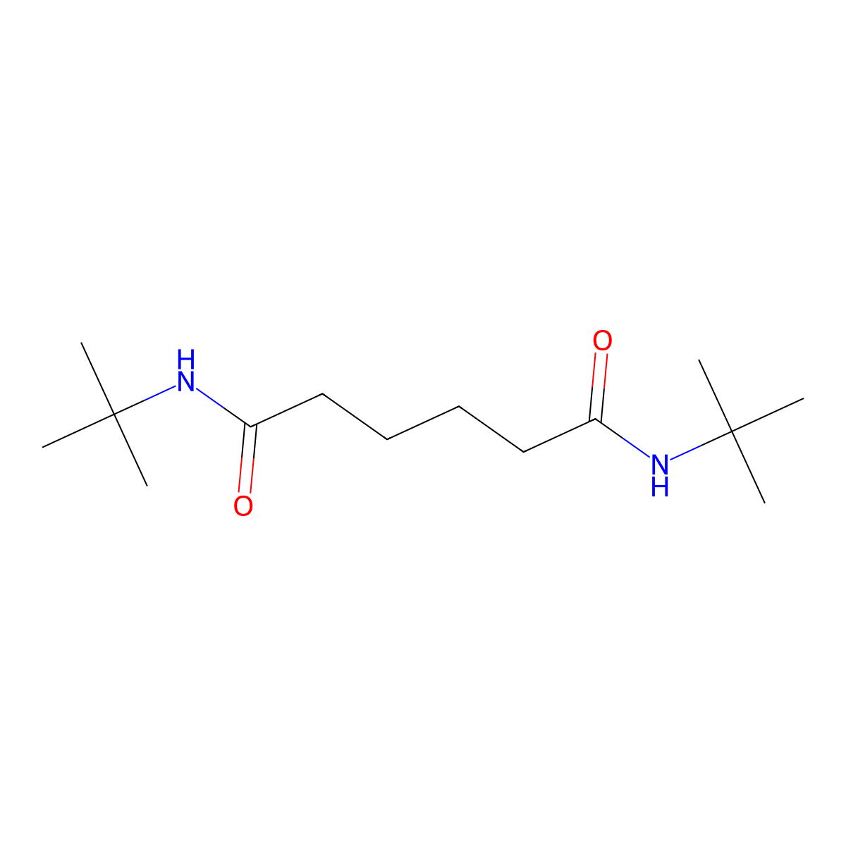 Hexanediamide, N,N'-bis(1,1-dimethylethyl)- molecular structure, CAS 69319-21-7