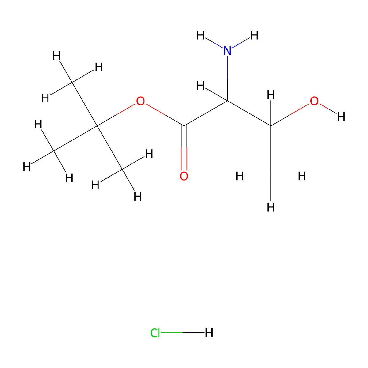tert-Butyl threoninate--hydrogen chloride (1/1) molecular structure, CAS 69320-90-7