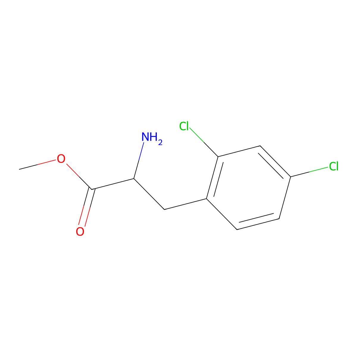Methyl 2-amino-3-(2,4-dichlorophenyl)propanoate molecular structure, CAS 693208-85-4