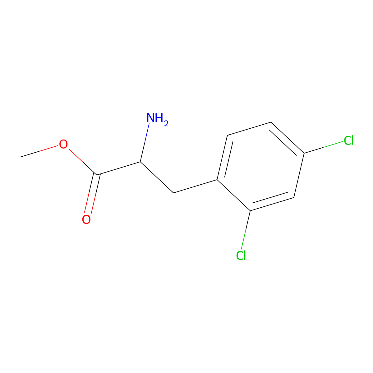 Methyl 2-amino-3-(2,4-dichlorophenyl)propanoate molecular structure, CAS 693208-85-4