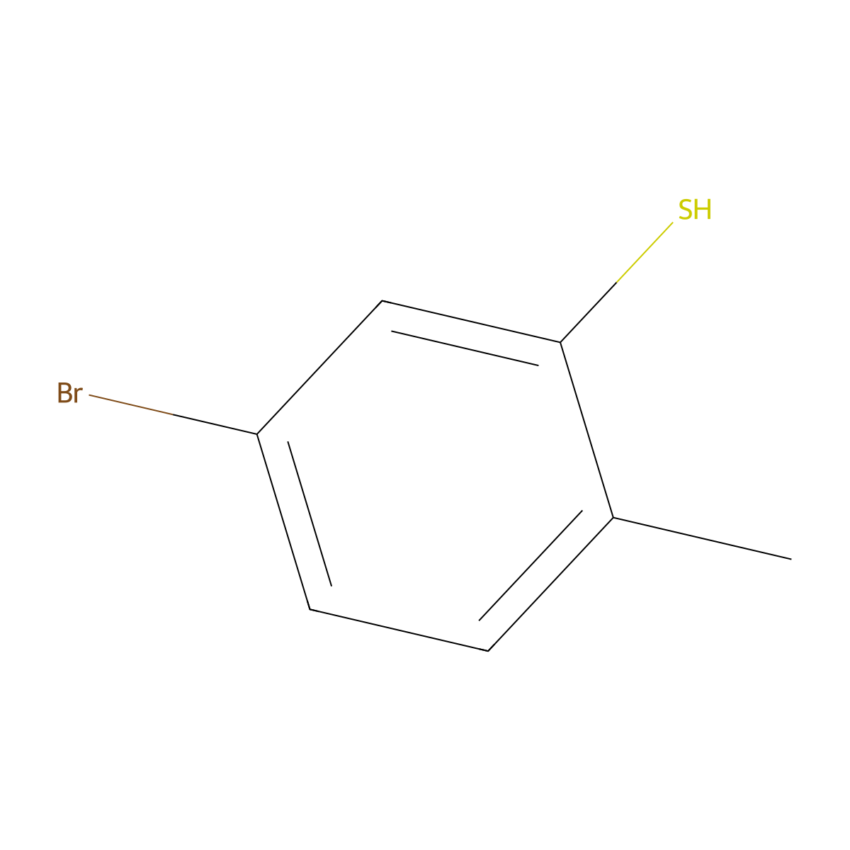 5-Bromo-2-methylbenzene-1-thiol molecular structure, CAS 69321-55-7