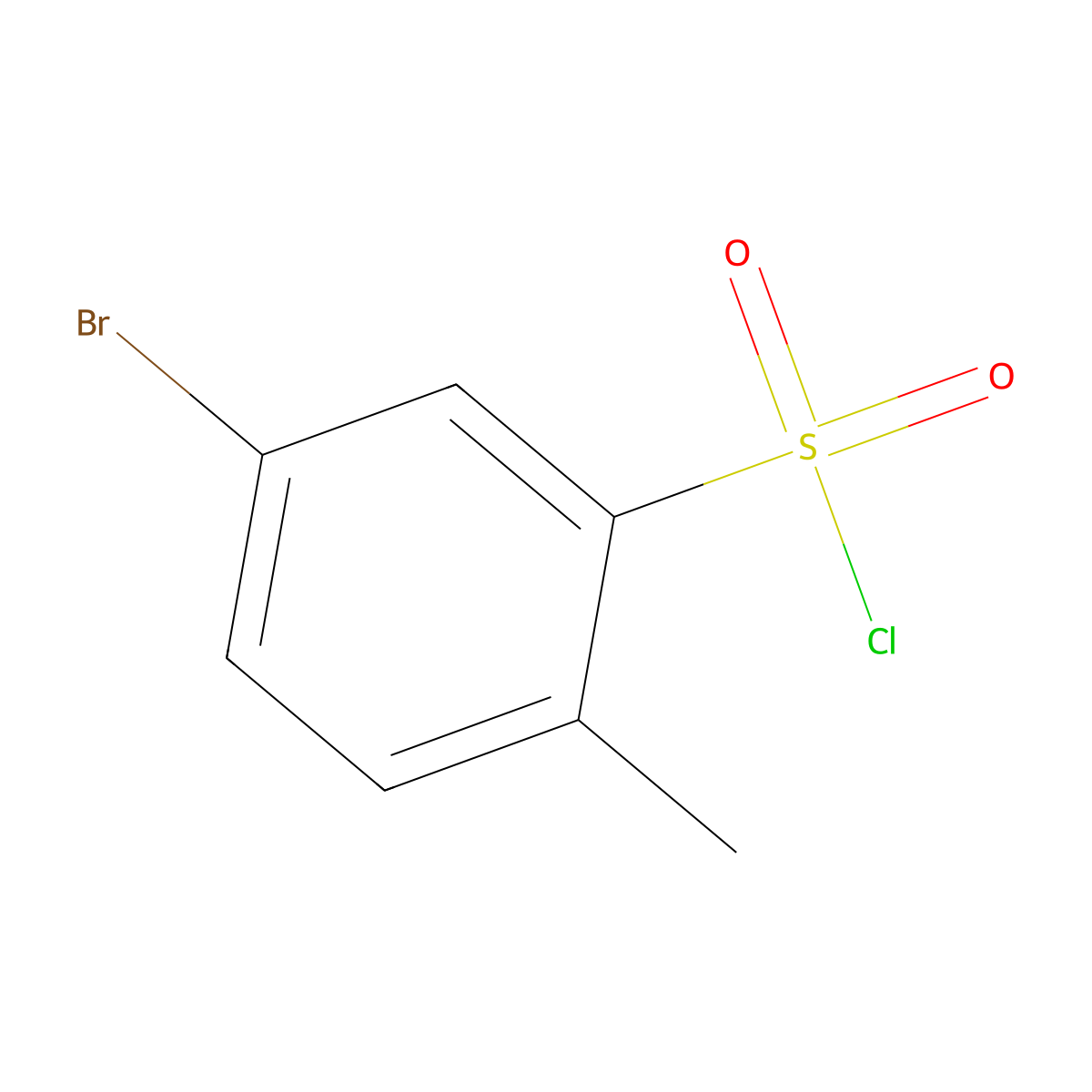 5-Bromo-2-methylbenzenesulphonyl chloride molecular structure, CAS 69321-56-8