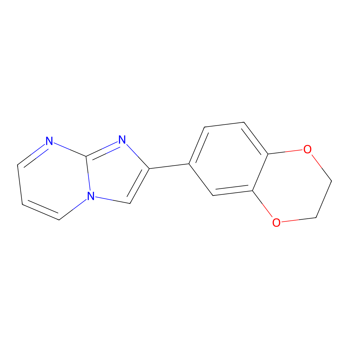 2-(2,3-Dihydro-1,4-benzodioxin-6-yl)imidazo[1,2-a]pyrimidine molecular structure, CAS 693219-80-6
