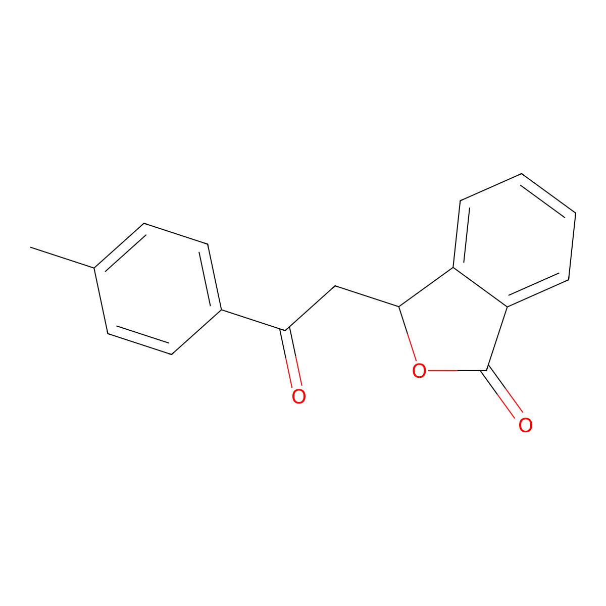 3-[2-(4-methylphenyl)-2-oxoethyl]-3H-2-benzofuran-1-one molecular structure, CAS 69322-22-1