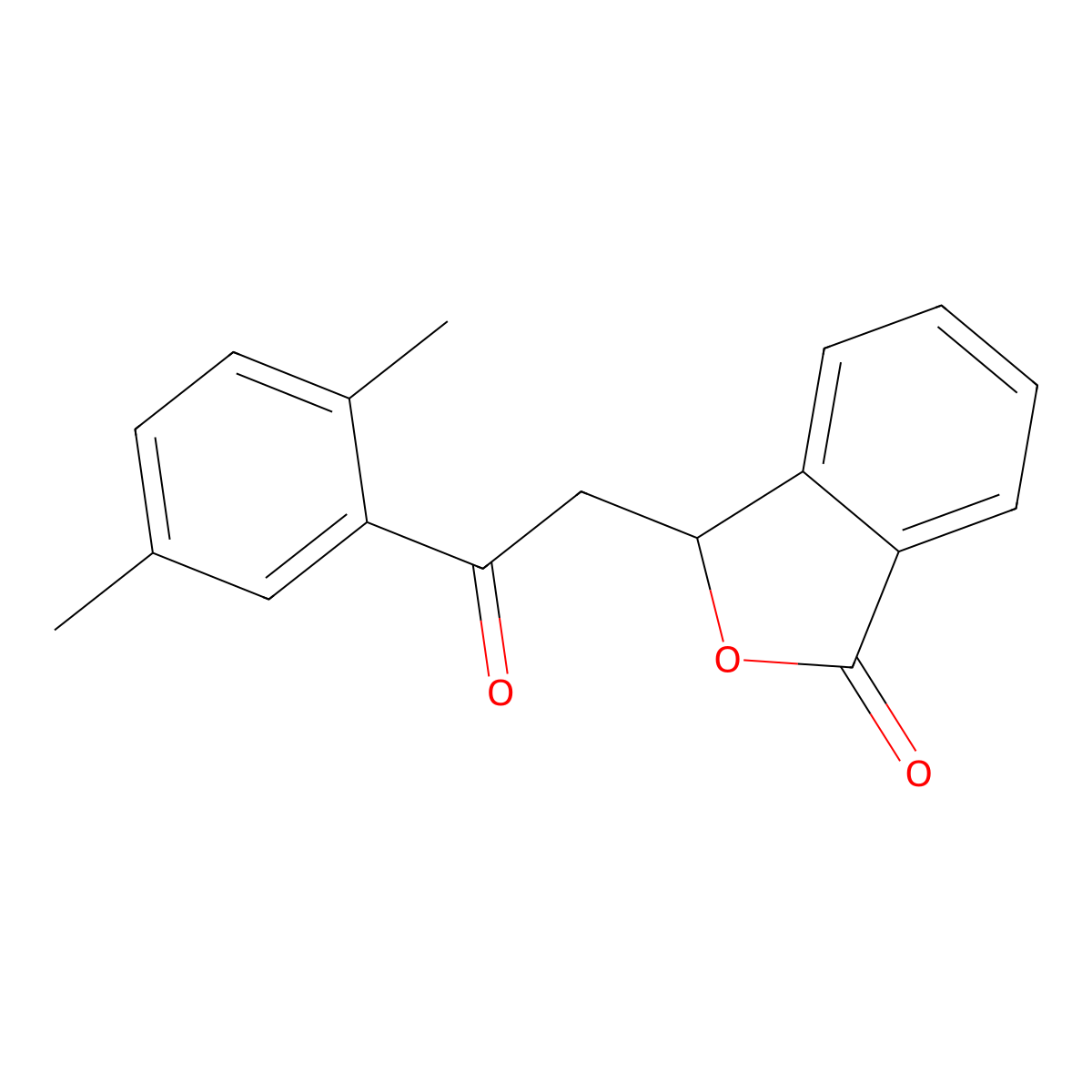 3-[2-(2,5-Dimethylphenyl)-2-oxoethyl]-1,3-dihydro-2-benzofuran-1-one molecular structure, CAS 69322-24-3
