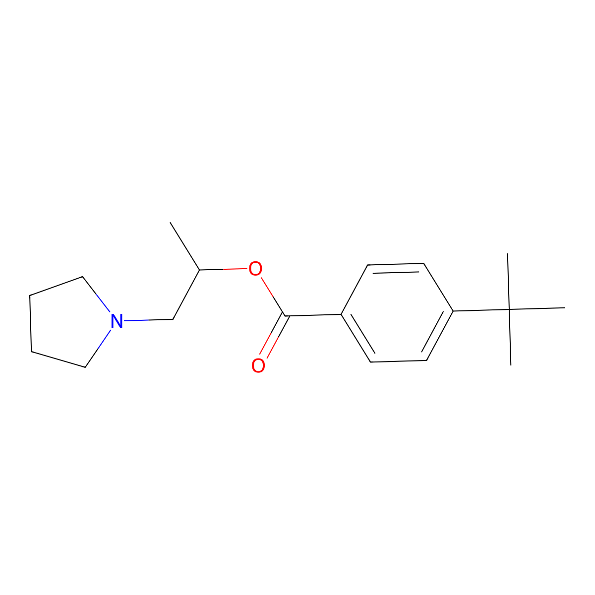 1-Methyl-2-(1-pyrrolidinyl)ethyl 4-tert-butylbenzoate molecular structure, CAS 693224-30-5