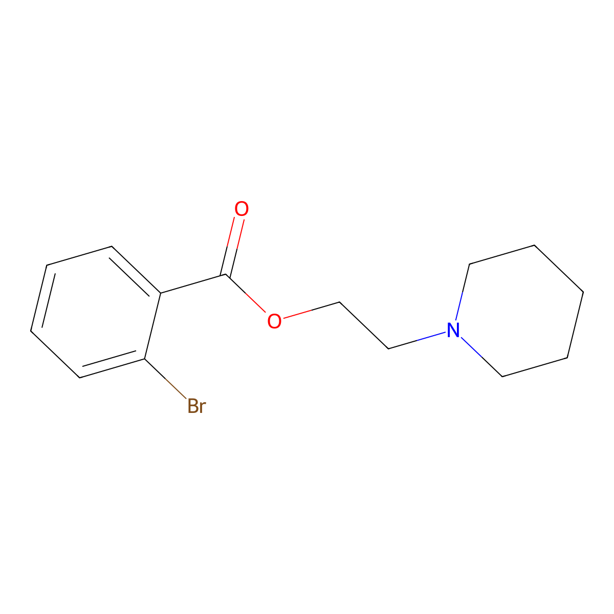 2-(1-Piperidinyl)ethyl 2-bromobenzoate molecular structure, CAS 693224-37-2