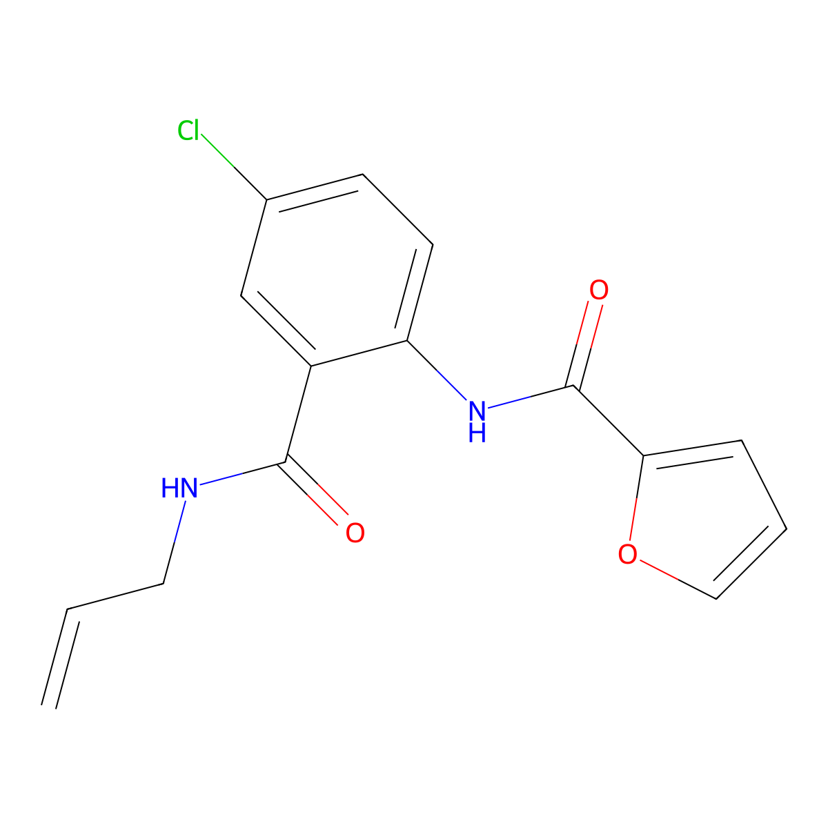 N-[4-chloro-2-(prop-2-enylcarbamoyl)phenyl]furan-2-carboxamide molecular structure, CAS 693229-34-4