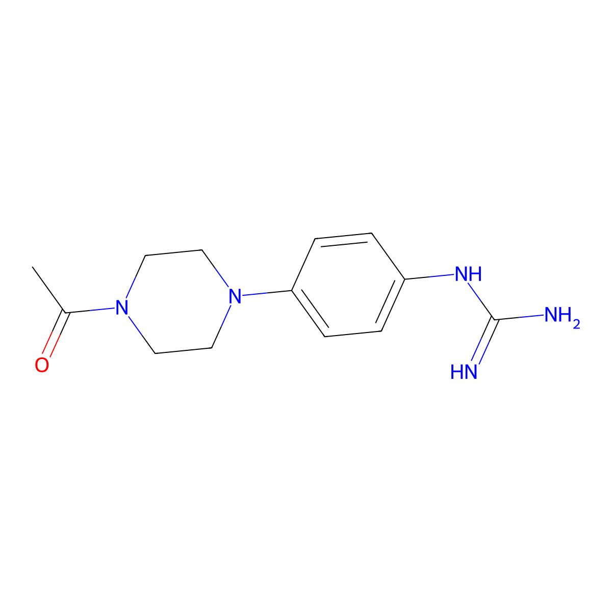 N-[4-(4-acetylpiperazin-1-yl)phenyl]guanidine molecular structure, CAS 693230-06-7