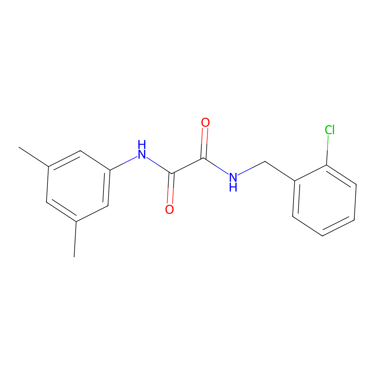 N-(2-chlorobenzyl)-N'-(3,5-dimethylphenyl)ethanediamide molecular structure, CAS 693230-54-5
