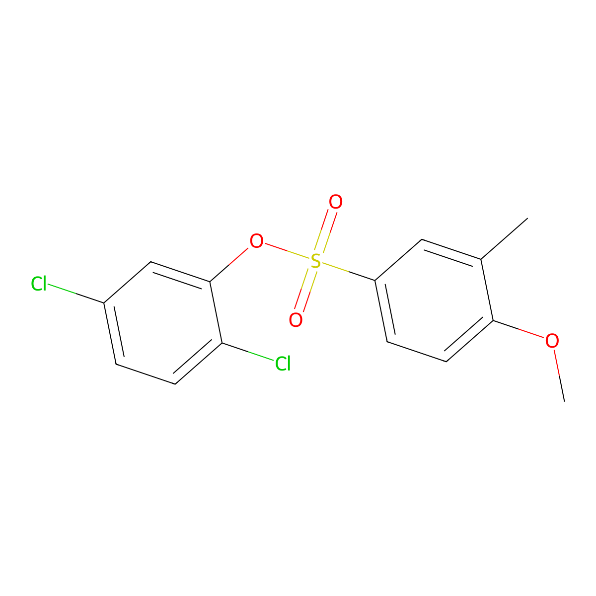 2,5-Dichlorophenyl 4-methoxy-3-methylbenzenesulfonate molecular structure, CAS 693231-44-6