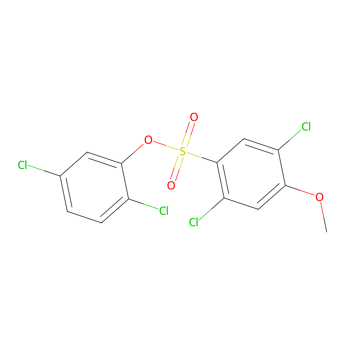 2,5-Dichlorophenyl 2,5-dichloro-4-methoxybenzenesulfonate molecular structure, CAS 693231-49-1