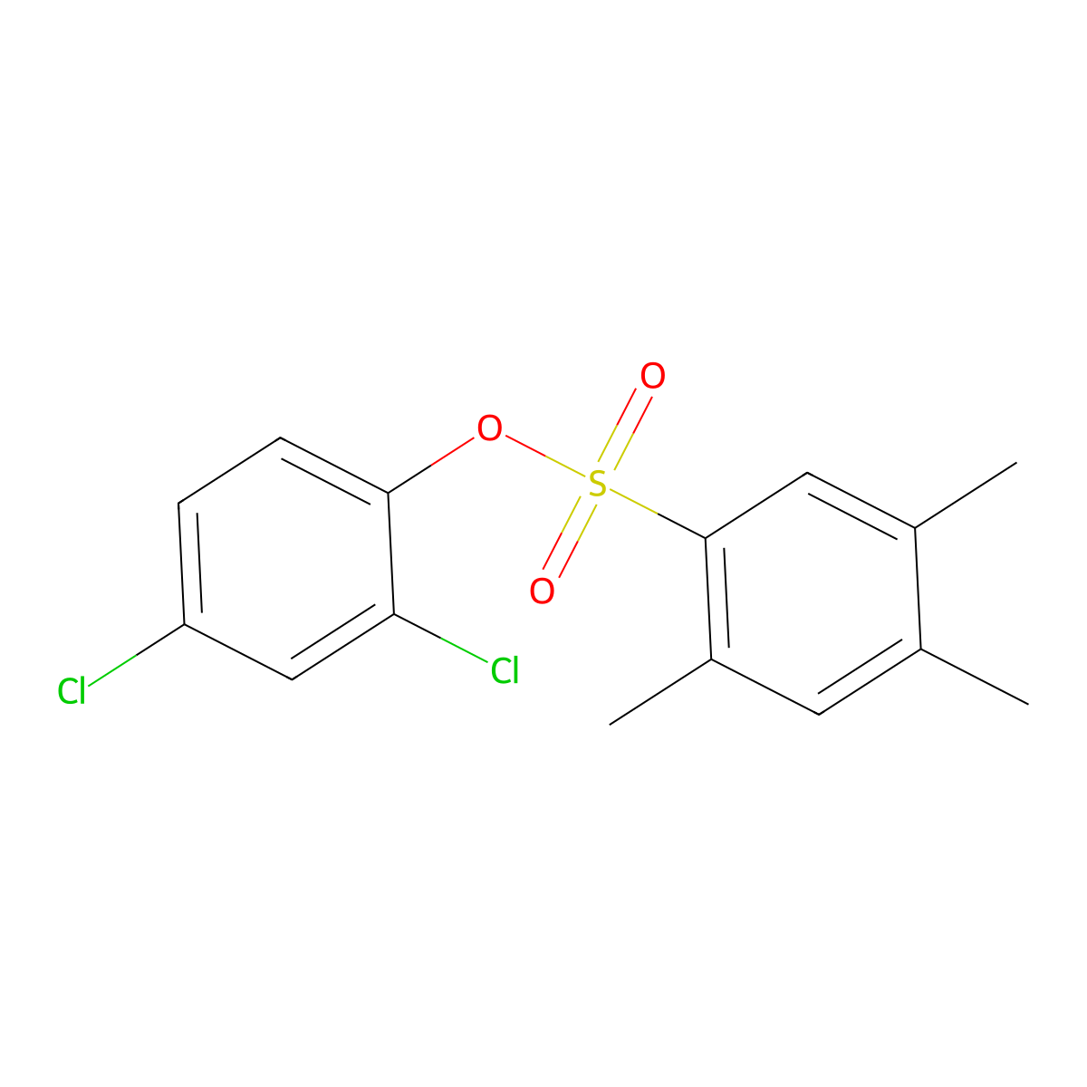 2,4-Dichlorophenyl 2,4,5-trimethylbenzenesulfonate molecular structure, CAS 693231-68-4