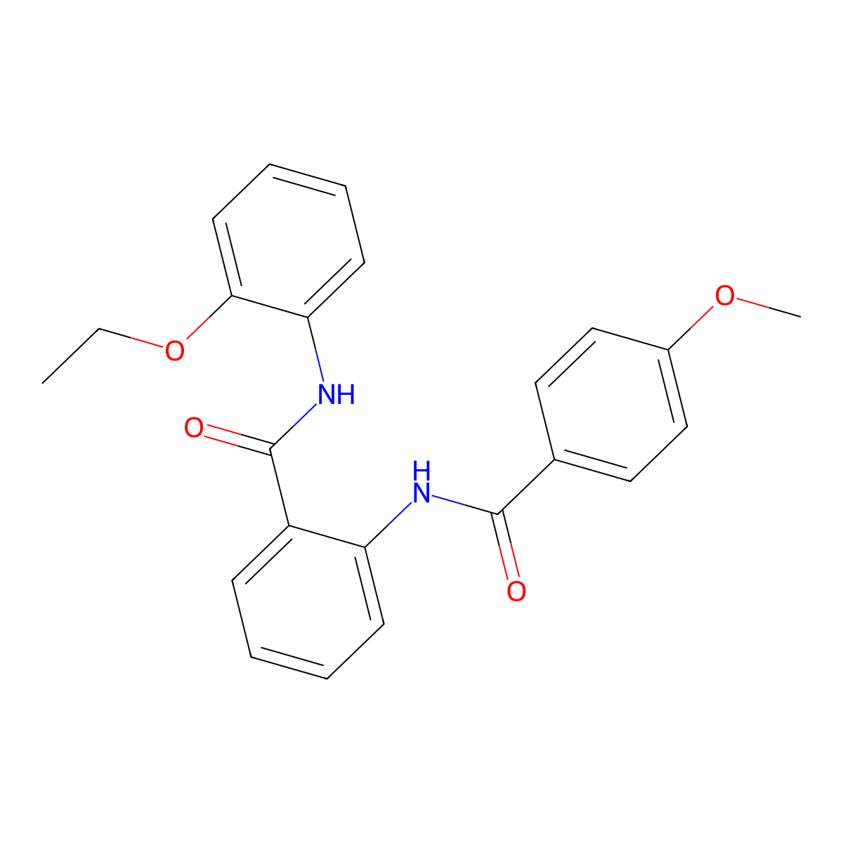 N-(2-ethoxyphenyl)-2-[(4-methoxybenzoyl)amino]benzamide molecular structure, CAS 693231-75-3