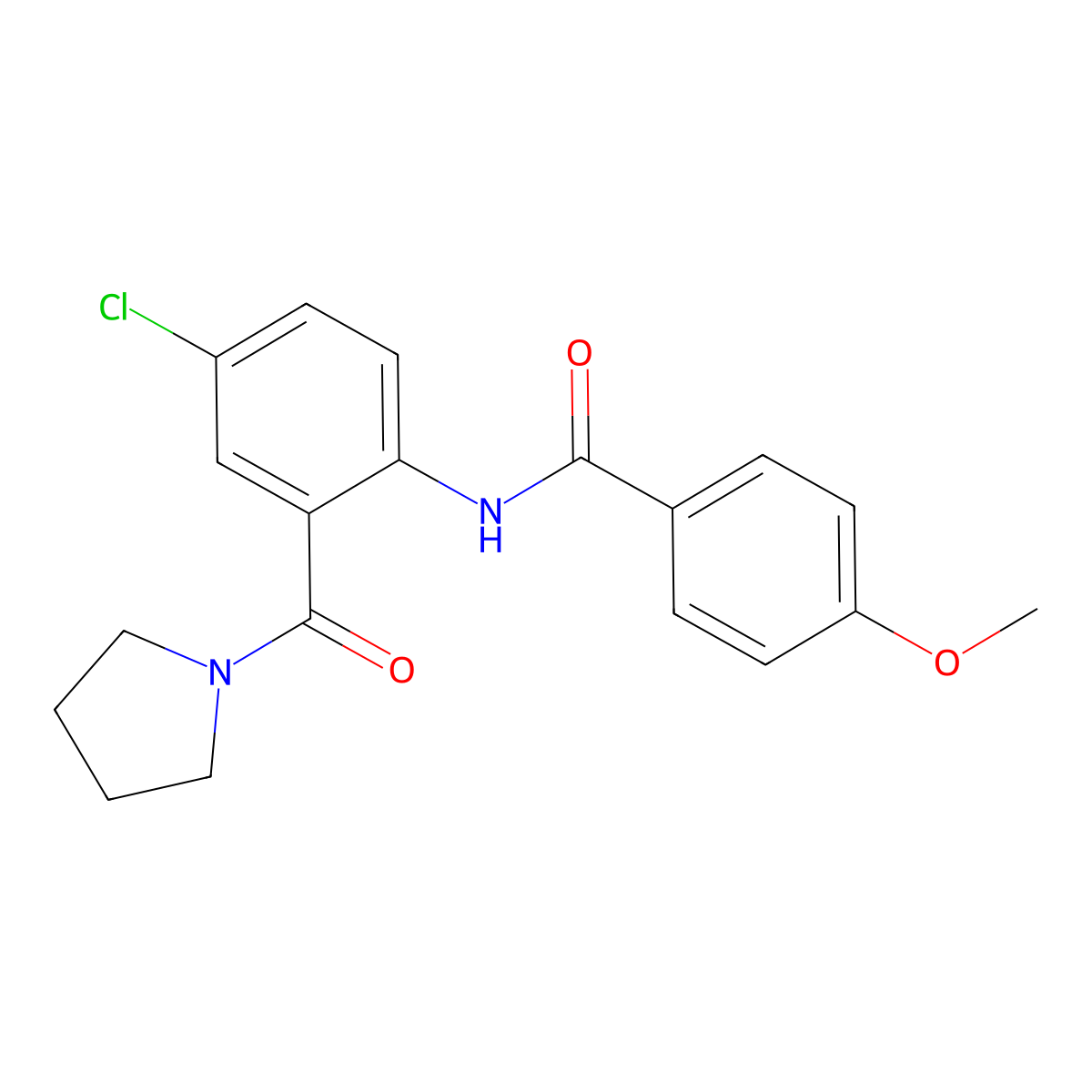 N-[4-chloro-2-(pyrrolidine-1-carbonyl)phenyl]-4-methoxybenzamide molecular structure, CAS 693232-27-8