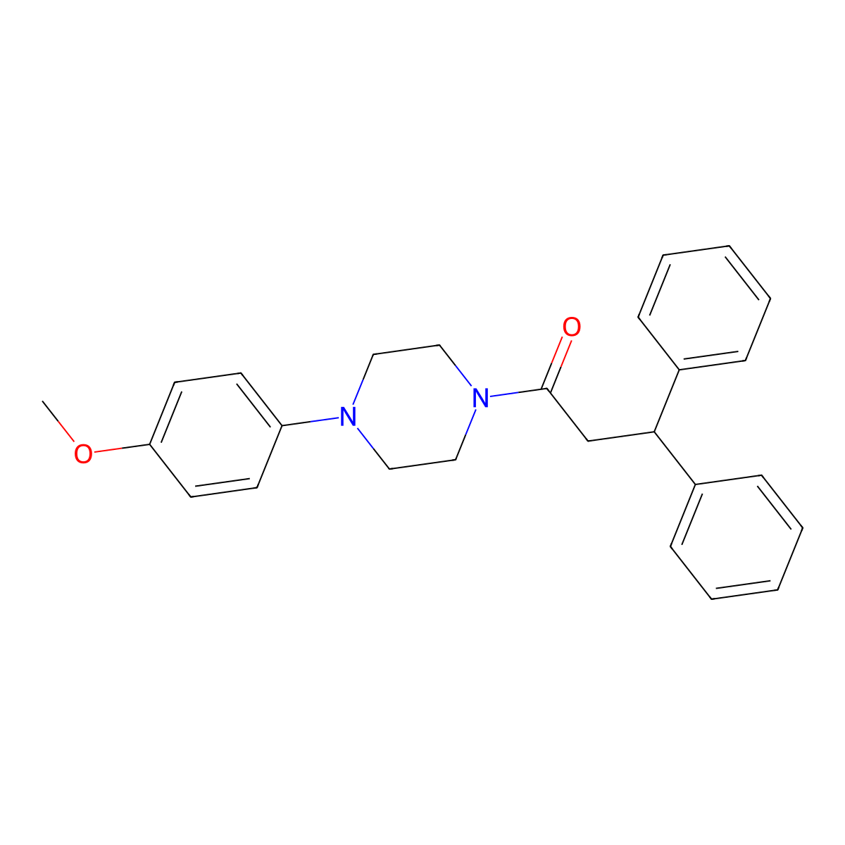 1-[4-(4-Methoxyphenyl)piperazin-1-yl]-3,3-diphenylpropan-1-one molecular structure, CAS 693232-40-5