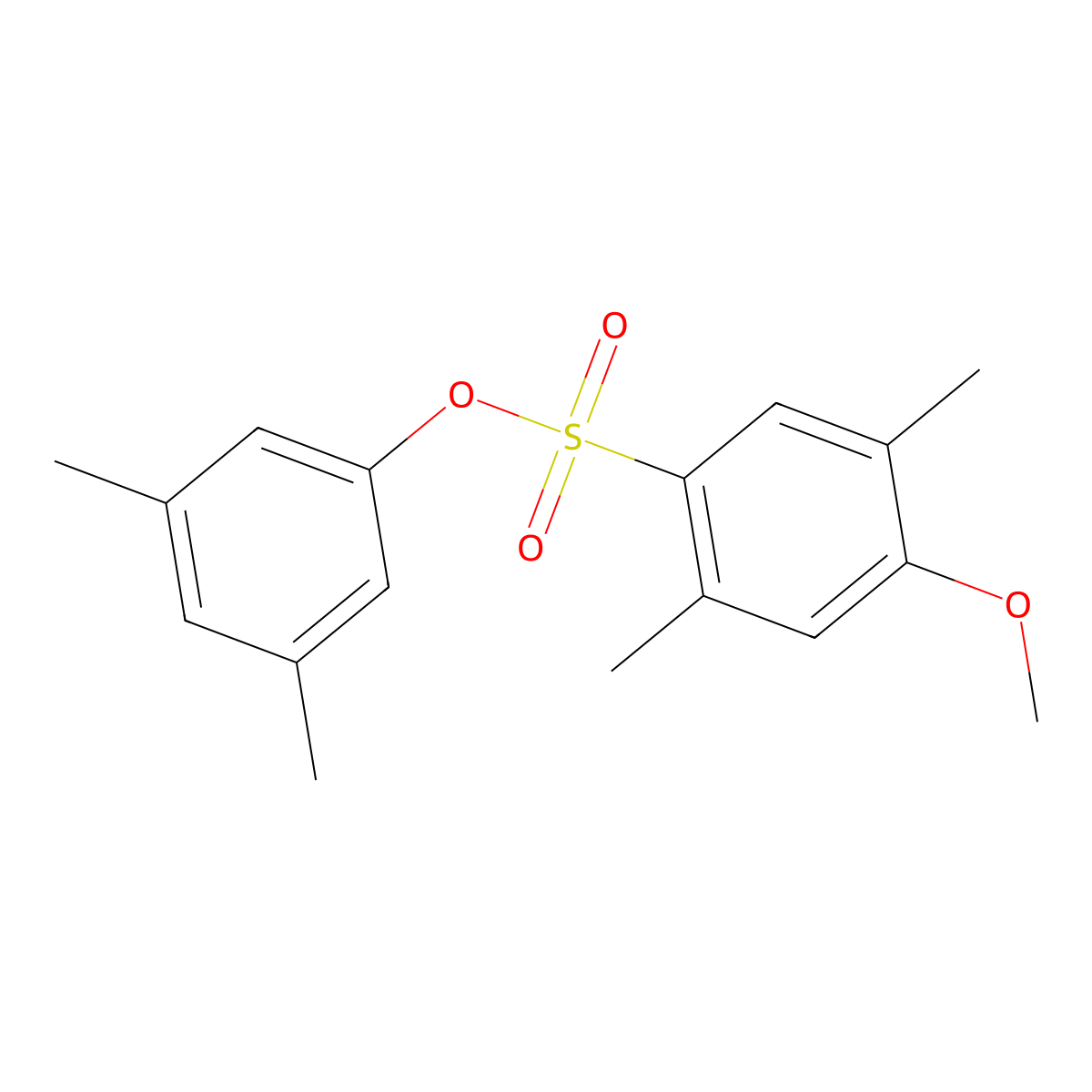 3,5-Dimethylphenyl 4-methoxy-2,5-dimethylbenzenesulfonate molecular structure, CAS 693232-75-6