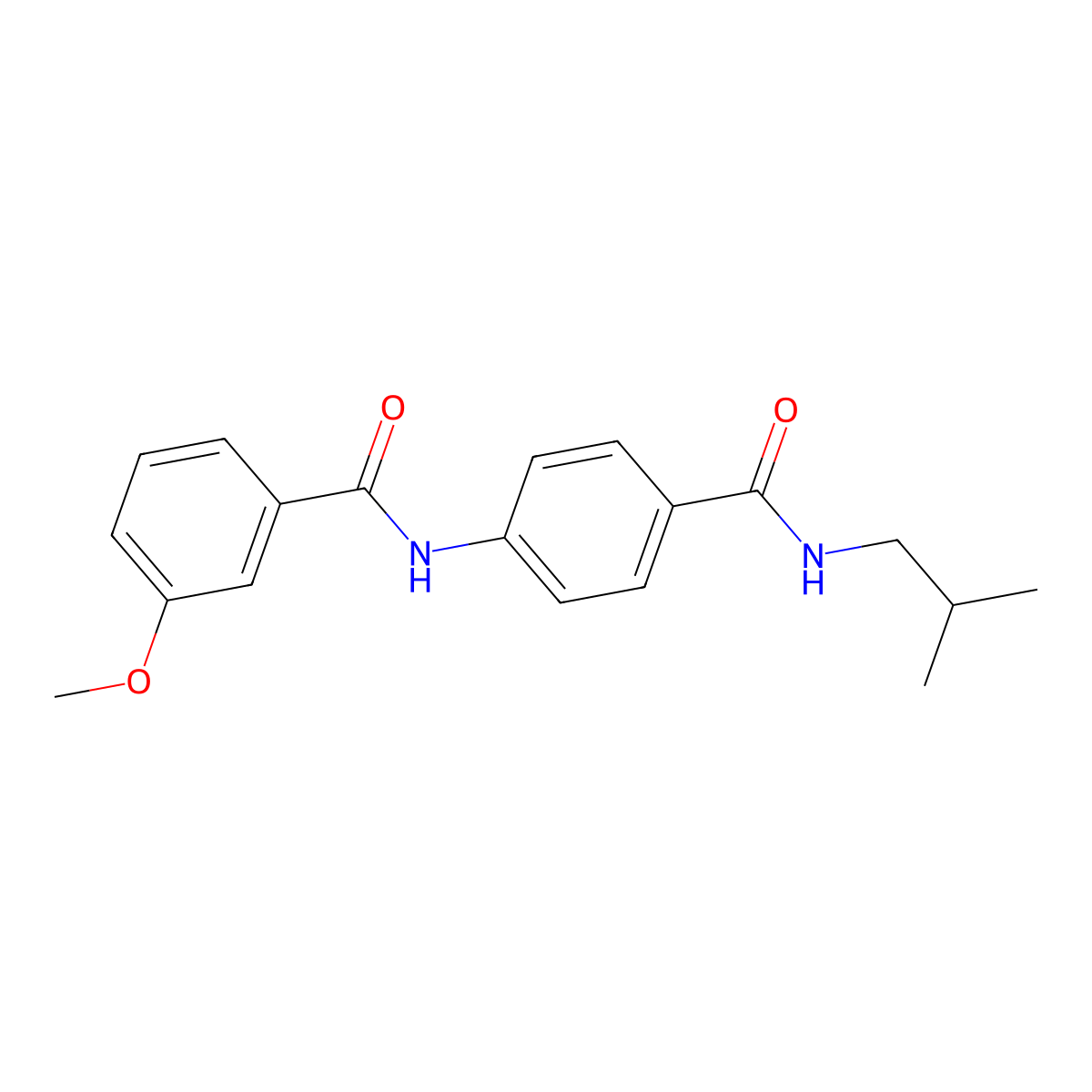 3-methoxy-N-[4-(2-methylpropylcarbamoyl)phenyl]benzamide molecular structure, CAS 693232-78-9