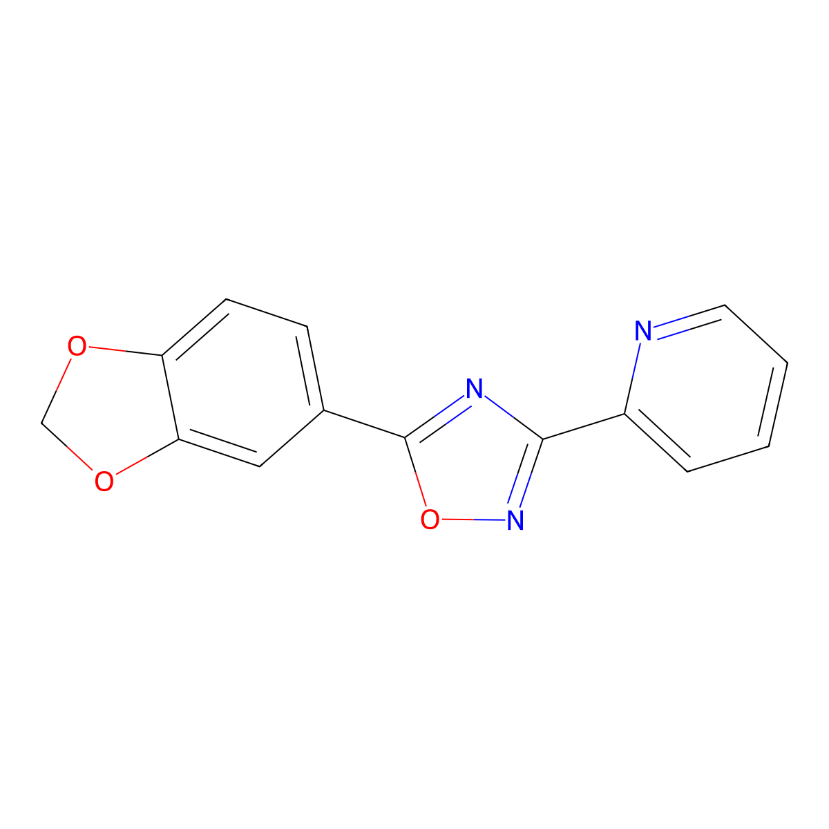 2-[5-(1,3-Benzodioxol-5-yl)-1,2,4-oxadiazol-3-yl]pyridine molecular structure, CAS 693233-01-1