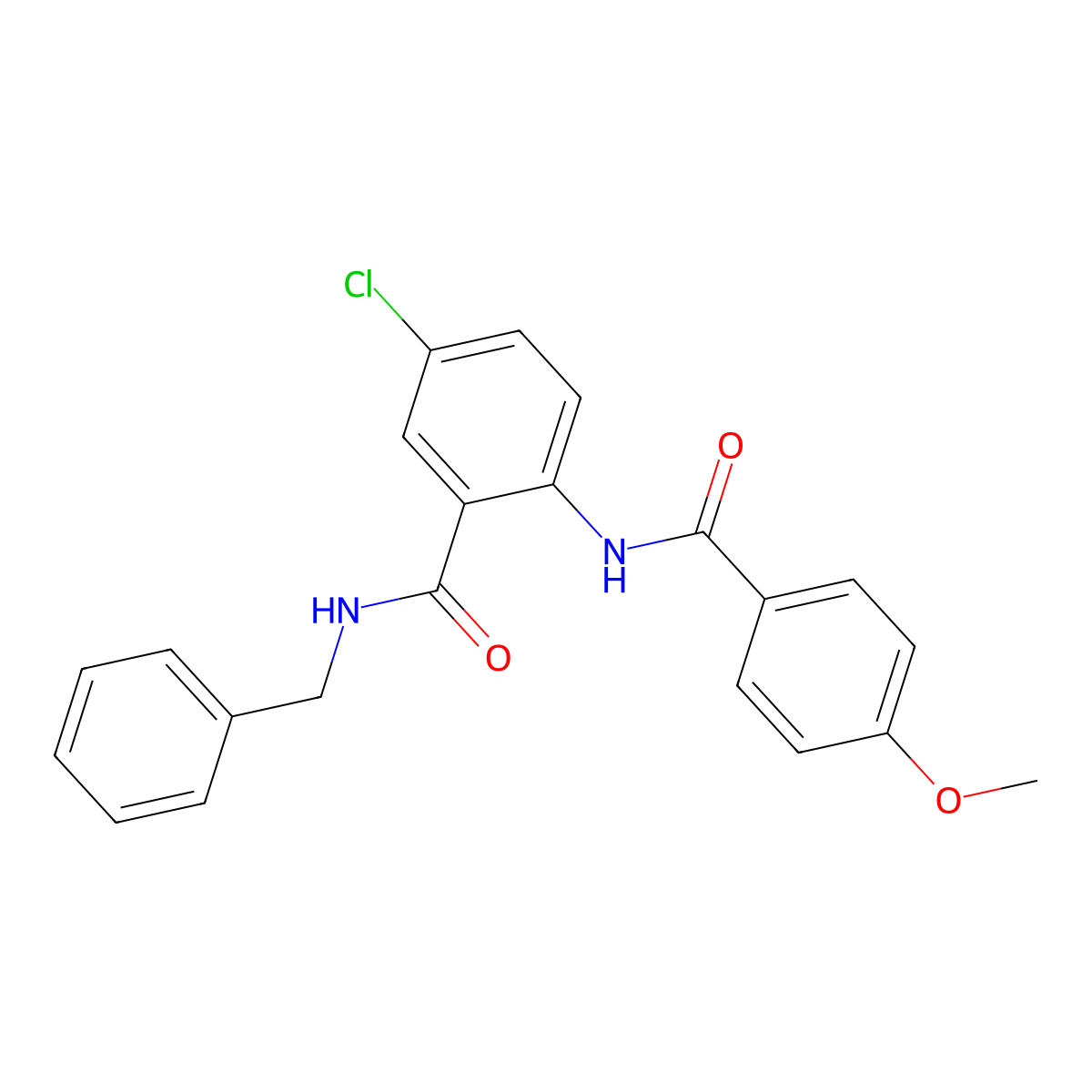 N-benzyl-5-chloro-2-[(4-methoxybenzoyl)amino]benzamide molecular structure, CAS 693233-09-9