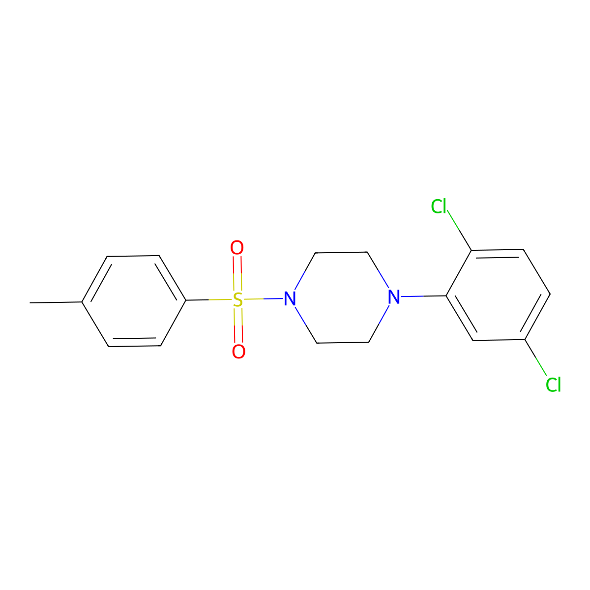 1-(2,5-Dichlorophenyl)-4-tosylpiperazine molecular structure, CAS 693233-46-4