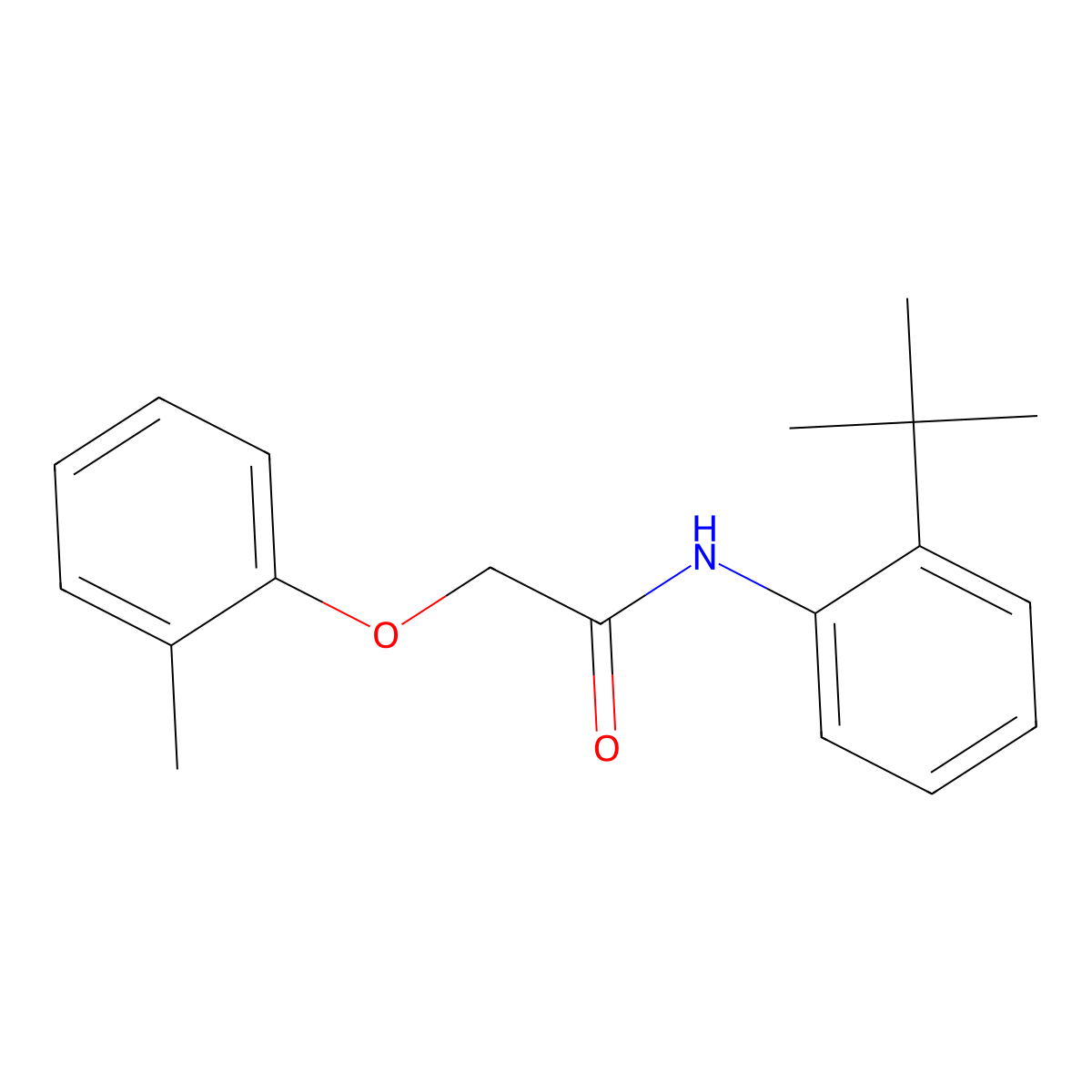 N-(2-tert-butylphenyl)-2-(2-methylphenoxy)acetamide molecular structure, CAS 693233-80-6