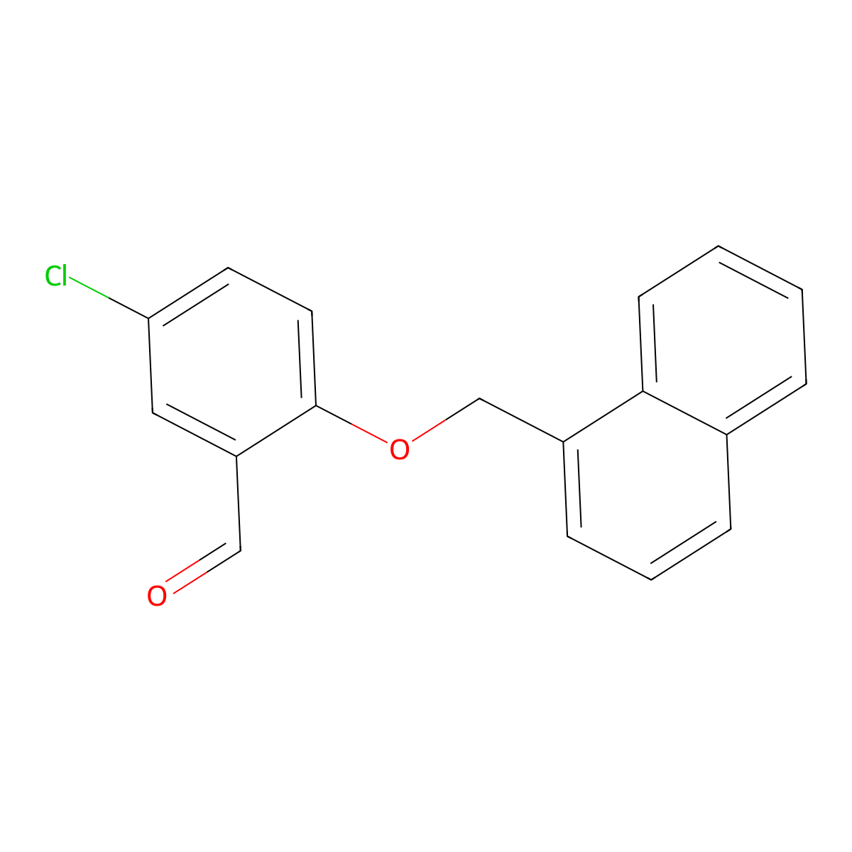 5-Chloro-2-(naphthalen-1-ylmethoxy)benzaldehyde molecular structure, CAS 693234-73-0