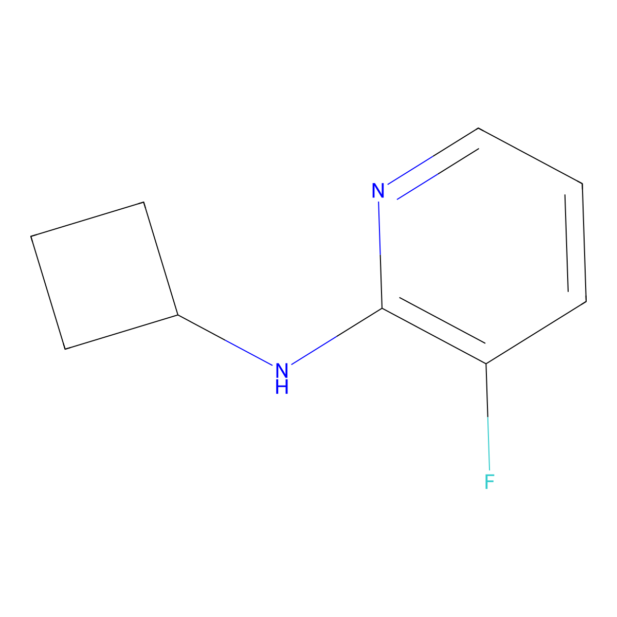 N-cyclobutyl-3-fluoropyridin-2-amine molecular structure, CAS 693235-17-5