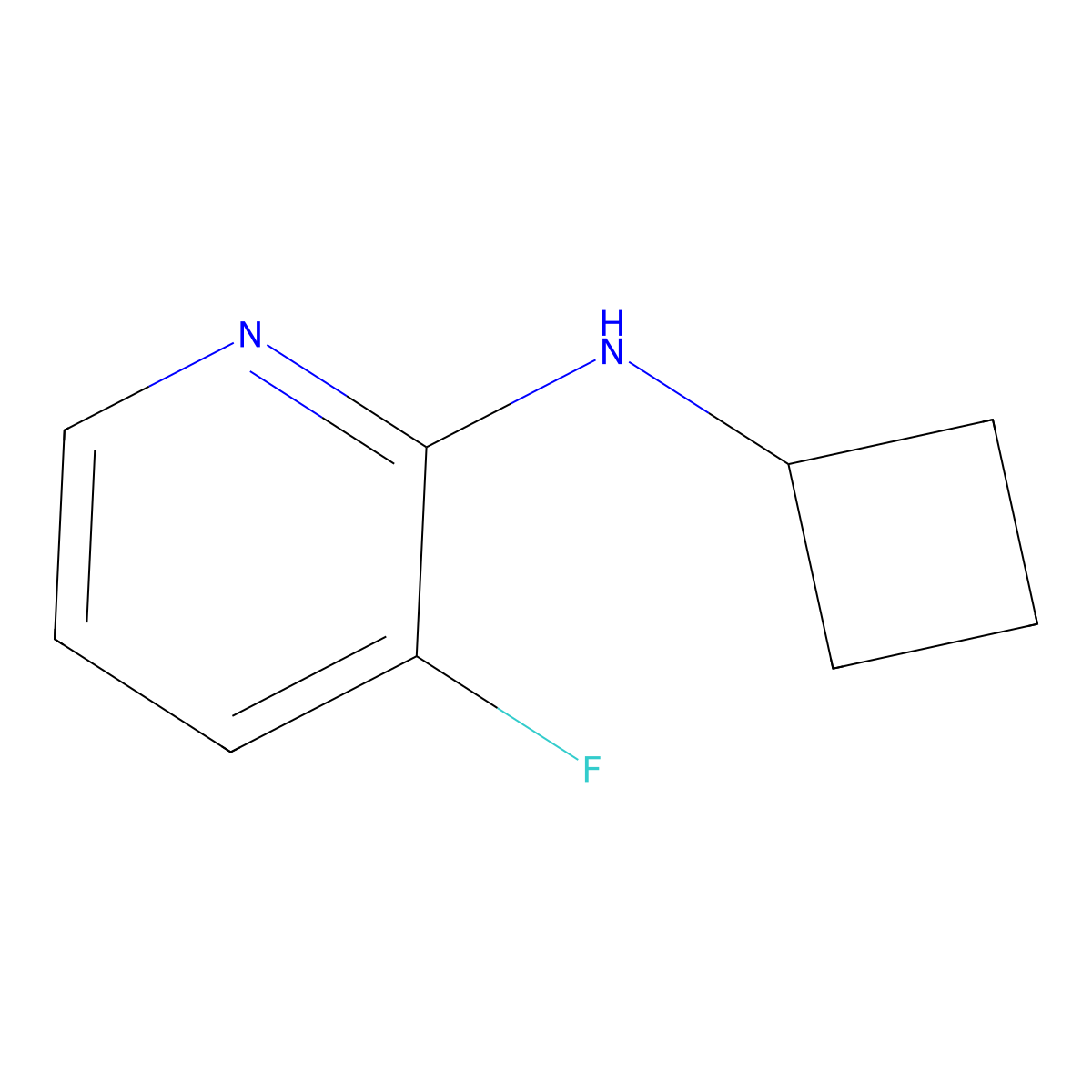 N-cyclobutyl-3-fluoropyridin-2-amine molecular structure, CAS 693235-17-5