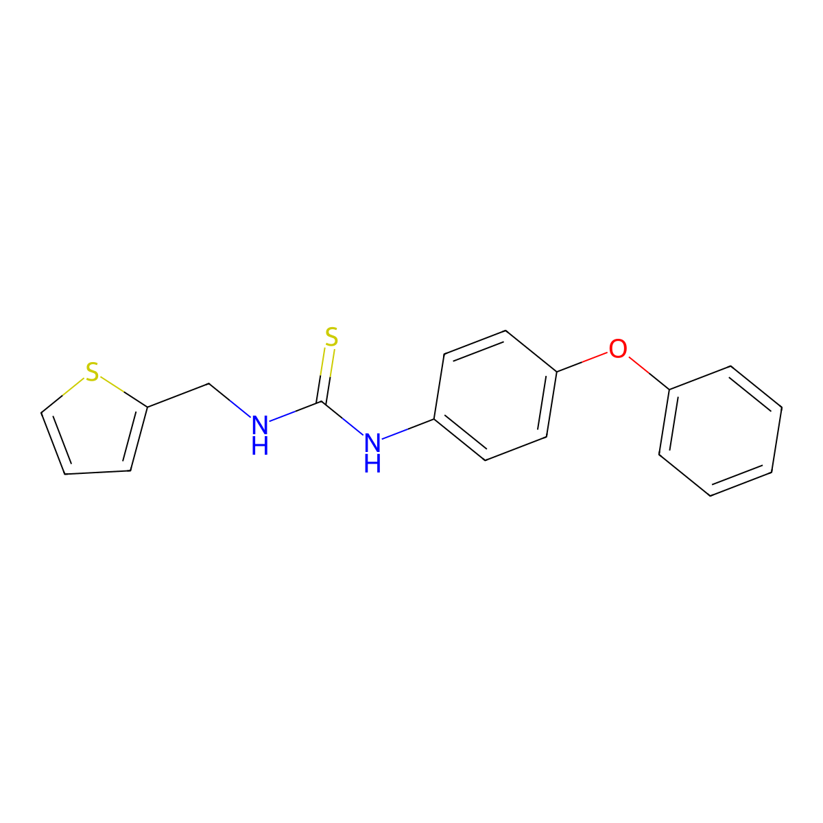 1-(4-Phenoxyphenyl)-3-(thiophen-2-ylmethyl)thiourea molecular structure, CAS 693235-76-6