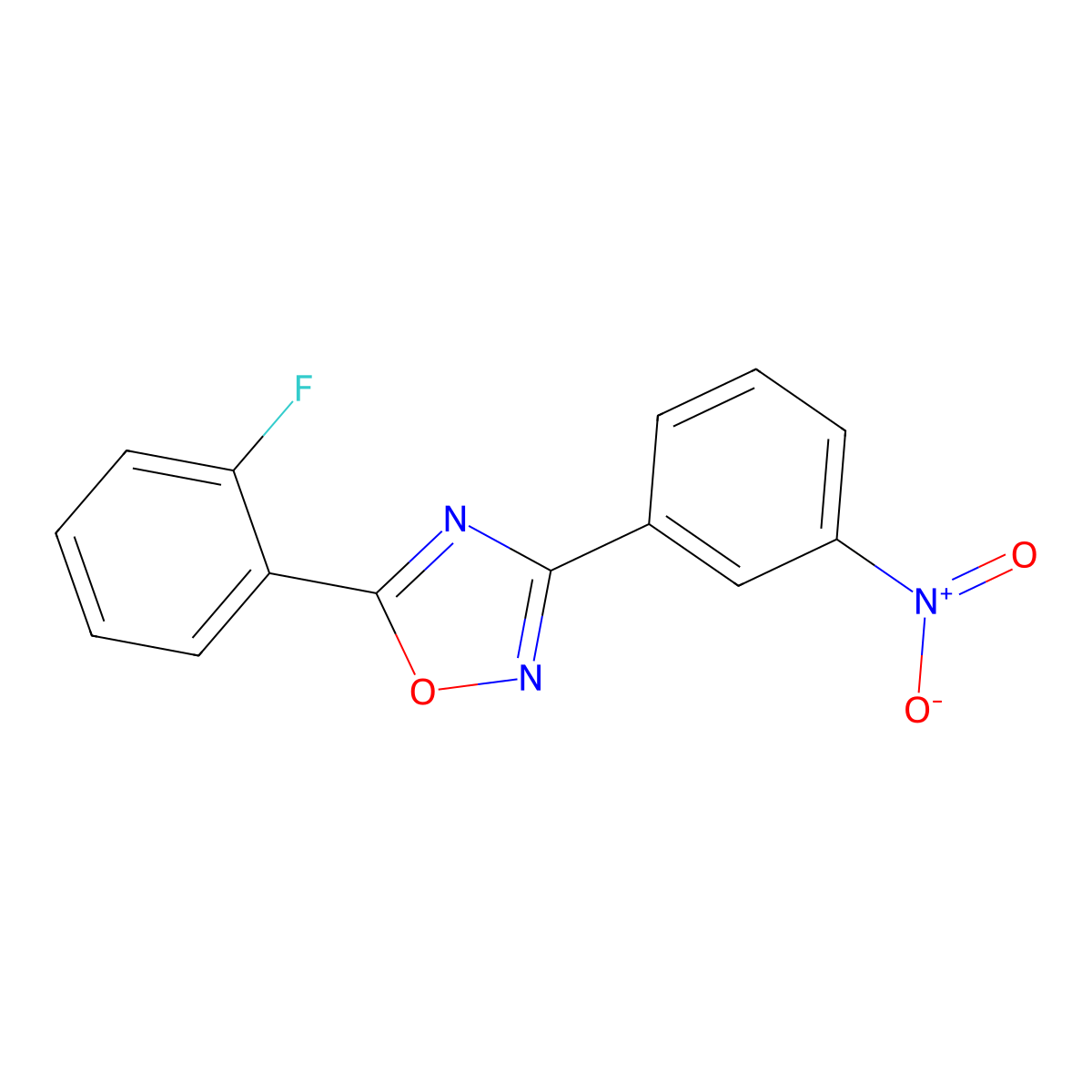 5-(2-Fluorophenyl)-3-(3-nitrophenyl)-1,2,4-oxadiazole molecular structure, CAS 693236-20-3
