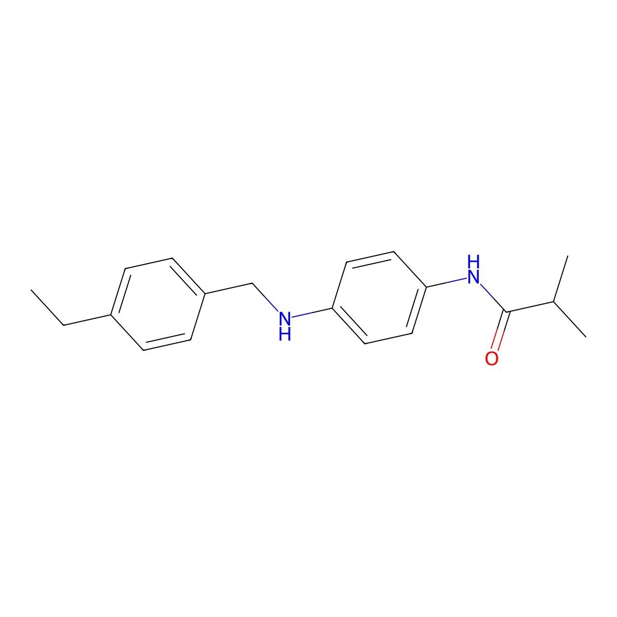 N-{4-[(4-ethylbenzyl)amino]phenyl}-2-methylpropanamide molecular structure, CAS 693236-50-9