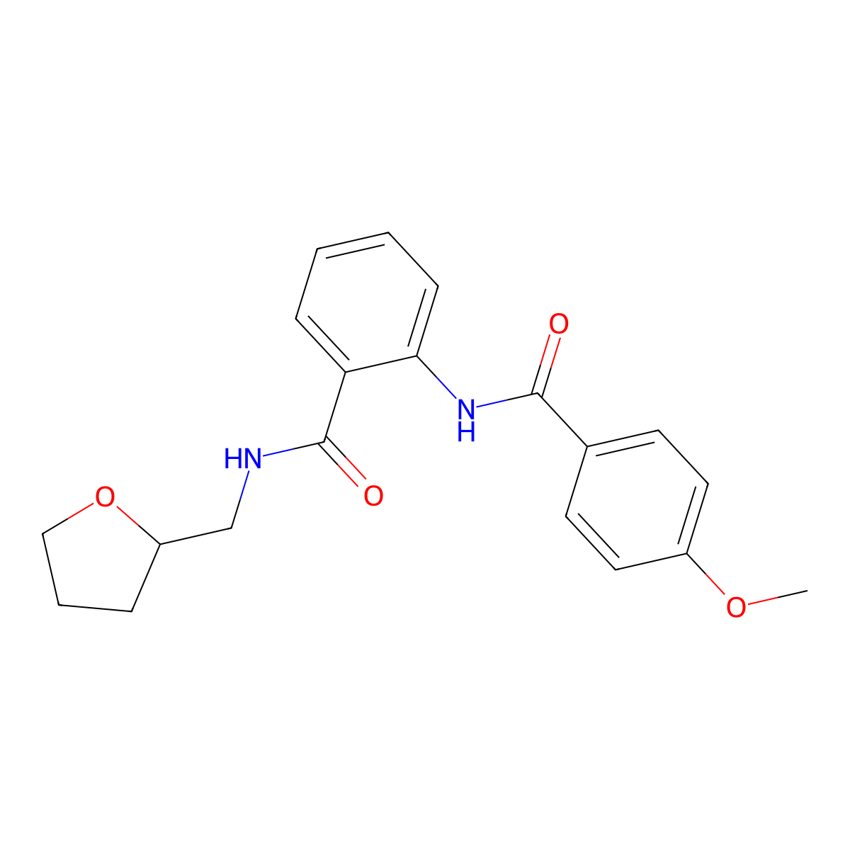 2-[(4-methoxybenzoyl)amino]-N-(tetrahydro-2-furanylmethyl)benzamide molecular structure, CAS 693236-69-0