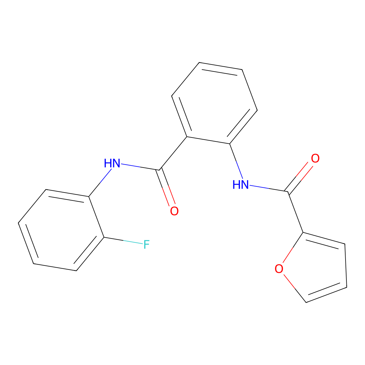 N-{2-[(2-fluoroanilino)carbonyl]phenyl}-2-furamide molecular structure, CAS 693236-78-1