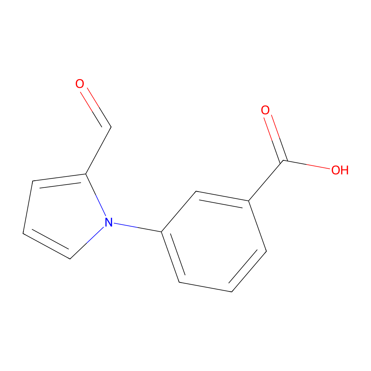 3-(2-formyl-1H-pyrrol-1-yl)benzoic acid molecular structure, CAS 693236-92-9
