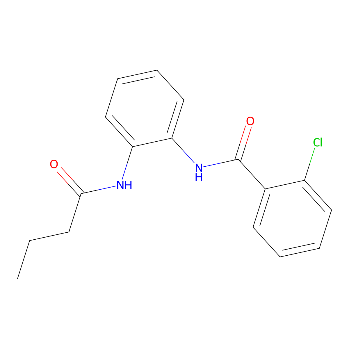 N-[2-(butanoylamino)phenyl]-2-chlorobenzamide molecular structure, CAS 693236-99-6