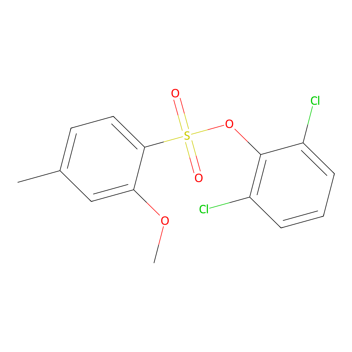 2,6-Dichlorophenyl 2-methoxy-4-methylbenzenesulfonate molecular structure, CAS 693237-01-3