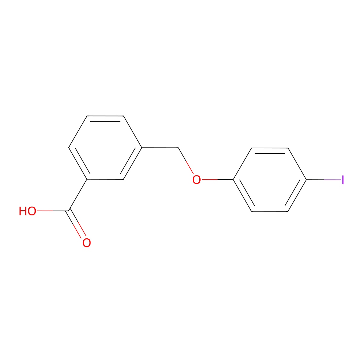 3-[(4-iodophenoxy)methyl]benzoic Acid molecular structure, CAS 693237-06-8