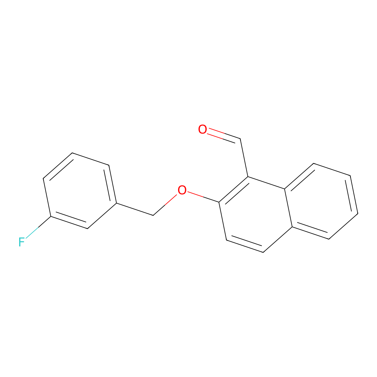 2-[(3-Fluorobenzyl)oxy]naphthalene-1-carbaldehyde molecular structure, CAS 693237-44-4