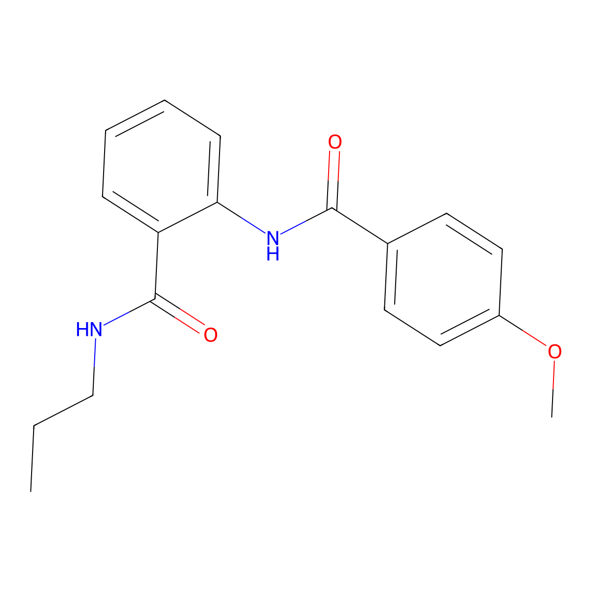 2-[(4-methoxybenzoyl)amino]-N-propylbenzamide molecular structure, CAS 693237-51-3