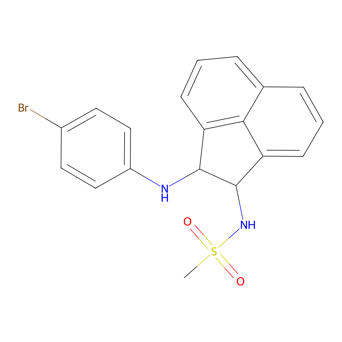 N-[2-(4-bromoanilino)-1,2-dihydroacenaphthylen-1-yl]methanesulfonamide molecular structure, CAS 693237-80-8