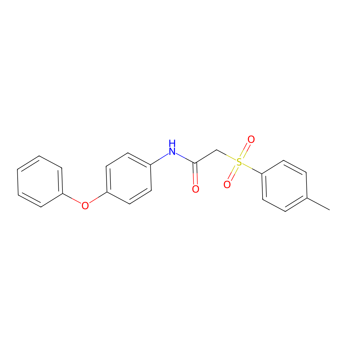 2-[(4-methylphenyl)sulfonyl]-N-(4-phenoxyphenyl)acetamide molecular structure, CAS 693237-97-7