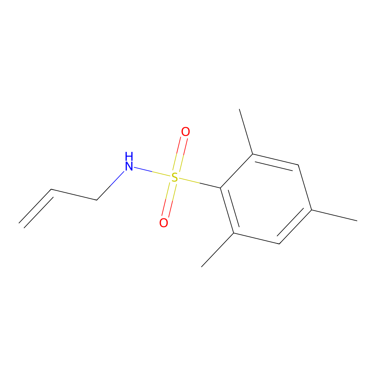 2,4,6-trimethyl-N-(prop-2-en-1-yl)benzene-1-sulfonamide molecular structure, CAS 693238-00-5