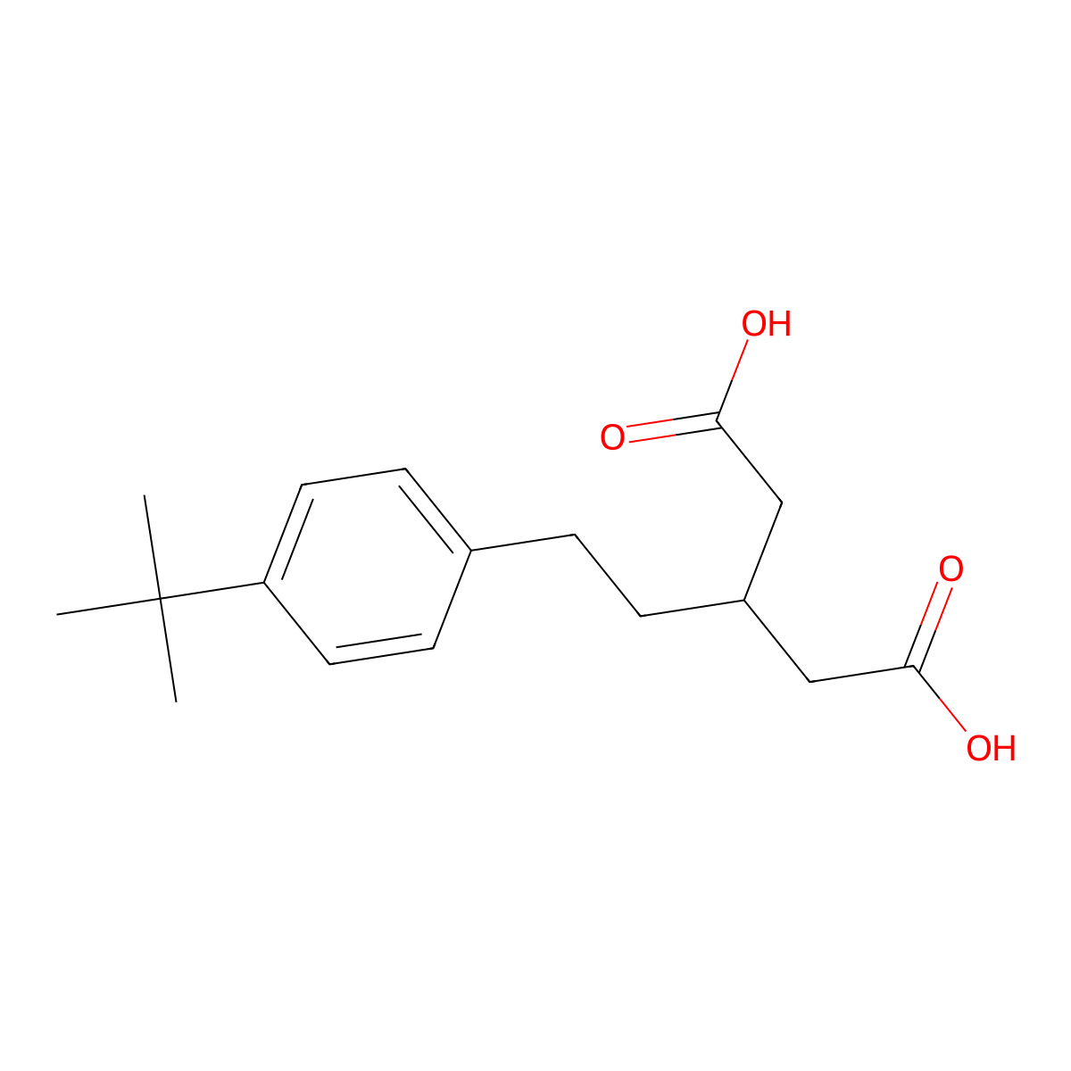 3-[2-(4-Tert-butylphenyl)ethyl]pentanedioic acid molecular structure, CAS 693238-28-7