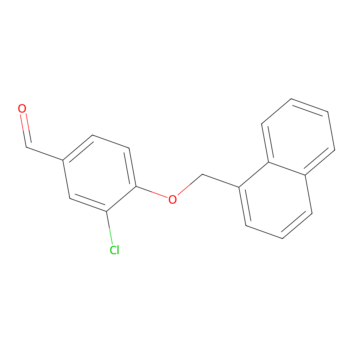 3-Chloro-4-(naphthalen-1-ylmethoxy)benzaldehyde molecular structure, CAS 693238-49-2