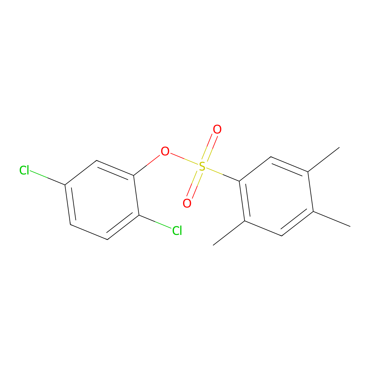 2,5-Dichlorophenyl 2,4,5-trimethylbenzenesulfonate molecular structure, CAS 693238-52-7