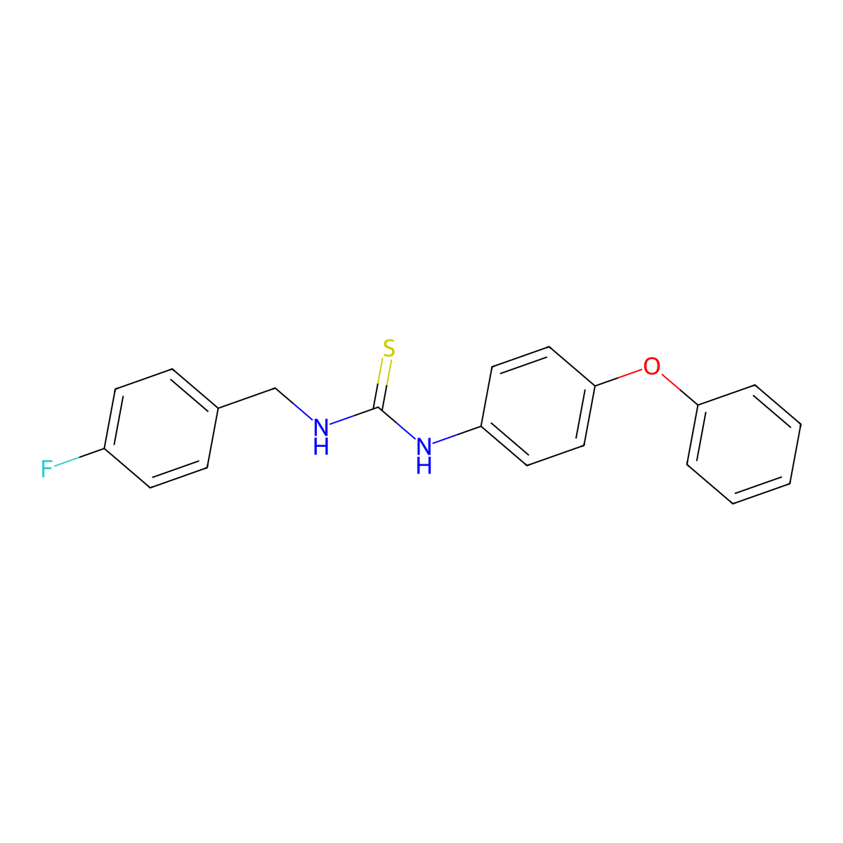 1-(4-Fluorobenzyl)-3-(4-phenoxyphenyl)thiourea molecular structure, CAS 693238-65-2