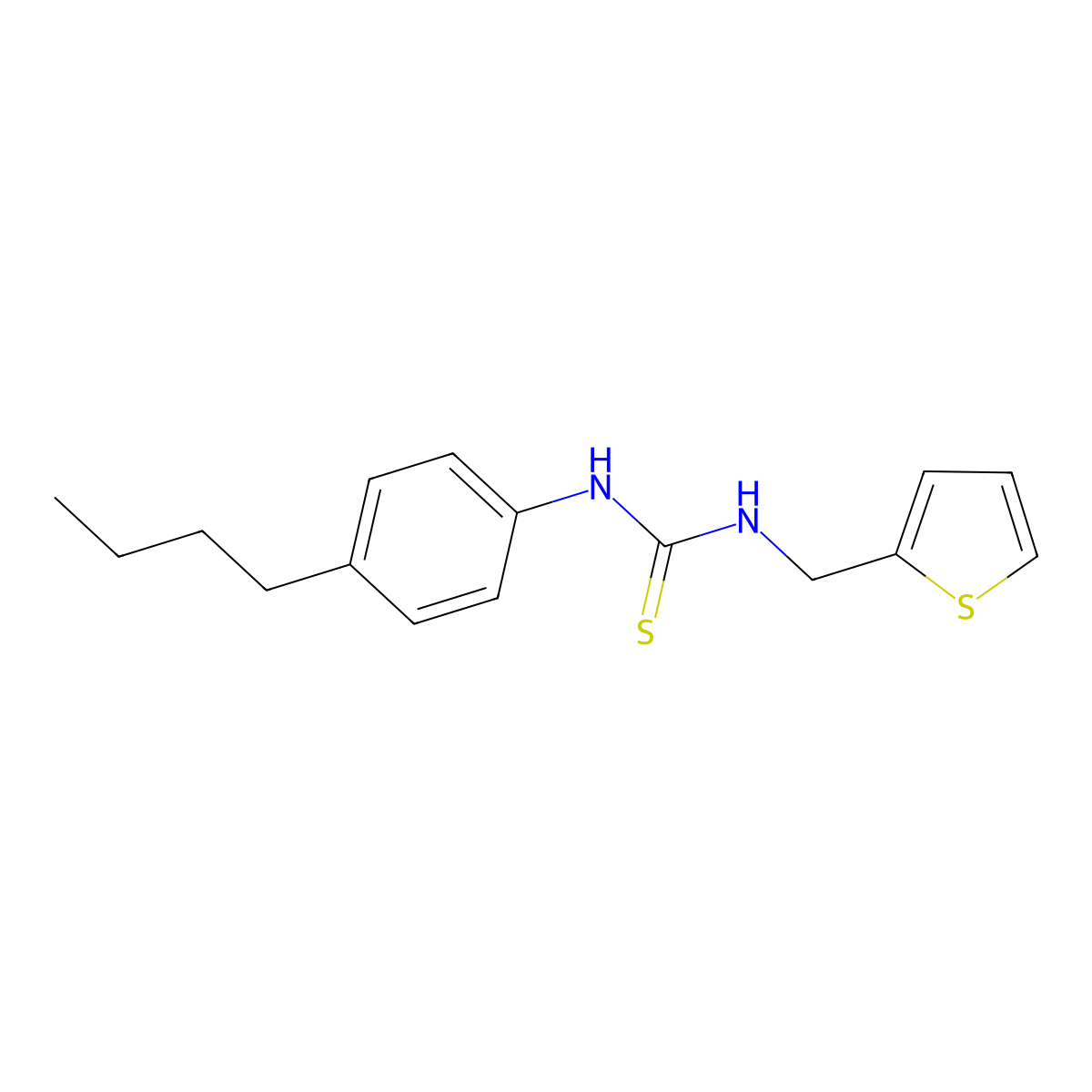 1-(4-Butylphenyl)-3-(thiophen-2-ylmethyl)thiourea molecular structure, CAS 693238-75-4