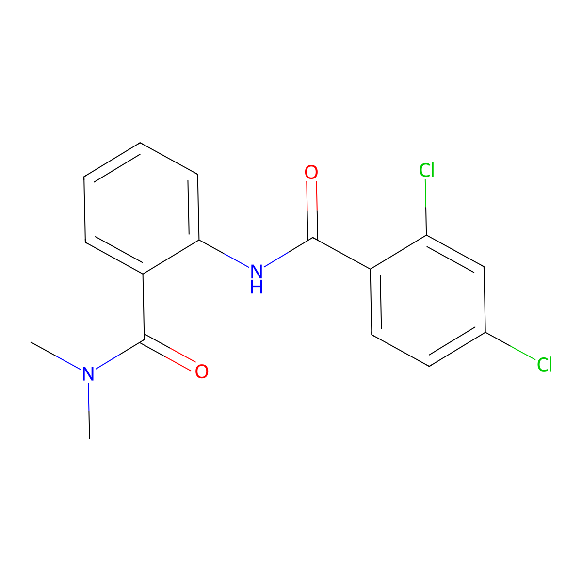 2-{[(2,4-dichlorophenyl)carbonyl]amino}-N,N-dimethylbenzamide molecular structure, CAS 693239-73-5