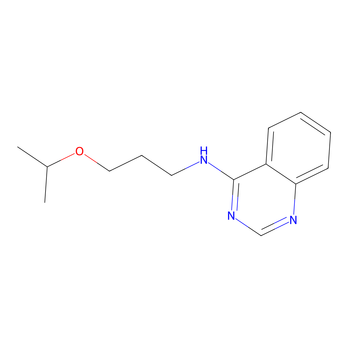 N-(3-propan-2-yloxypropyl)quinazolin-4-amine molecular structure, CAS 69324-68-1